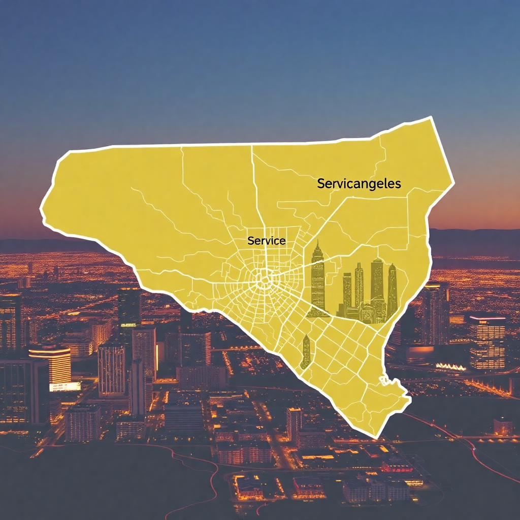 Hot Shot Pressure Wash Los Angeles service area coverage map
